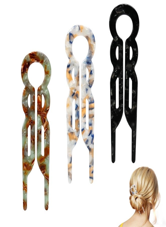 Taefuwr Lialys Hair Pin, Prestige Hair Pin,New Hair Accessories, Elegant Hair Clips for Women, Acetate Hair Clips for Thick, Suitable for All Hair Types Hair Forks (3pcs) - Image 1